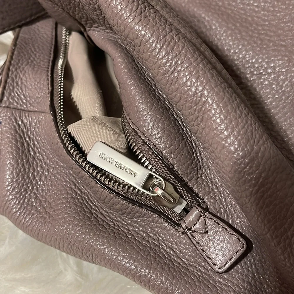 Michael Kors Taupe Leather Shoulder Bag